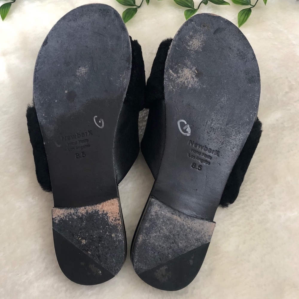 NewBark Shearling Leather Yasmin Slides - Picture 6 of 7